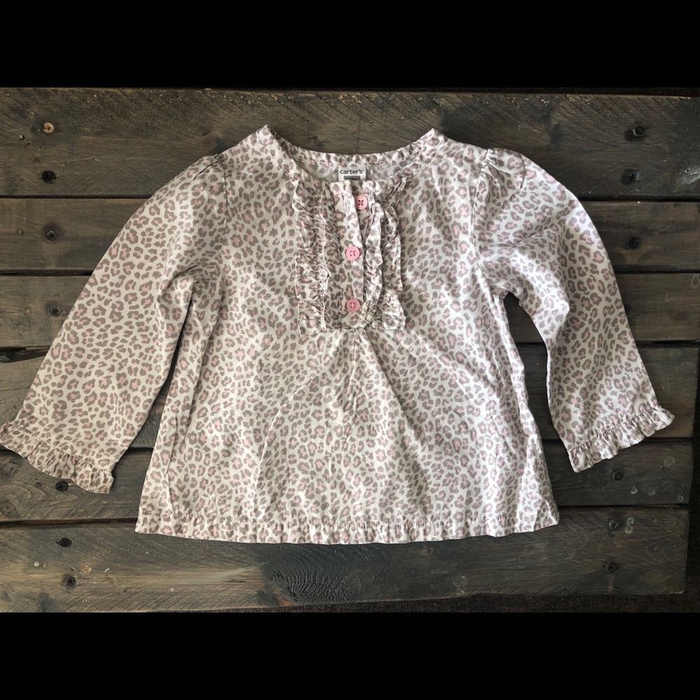 Carter’s 2T leopard print blouse New wo tags